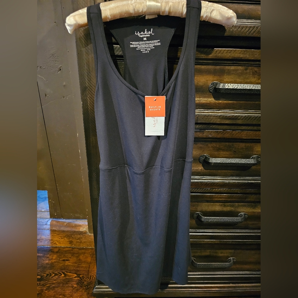 Maternity Isabel Black Sleeveless Athleticwear Dress